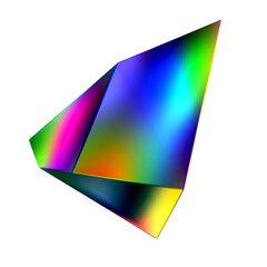 Abstract 3D Shape with Holographic Color