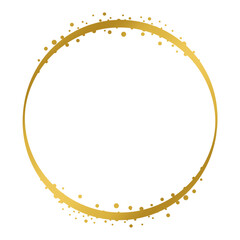 Gold circle frame.	