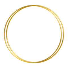 Gold circle frame.	