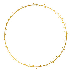 Gold circle frame.	