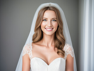 ウェディングドレスの女性