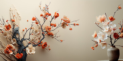 autumn leaves on a branch