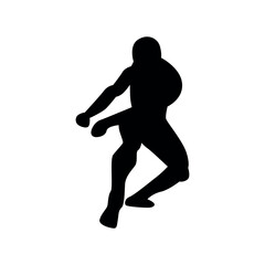 fight pose silhouette man