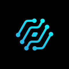 Letter S logo with hexagon. Hexagon letter S logo for technology, internet, web. S hexagonal letter logo. Modern creative letter S logotype. Abstract hexagon logo. Colorful Letter S.