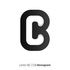 Initial letter BC or CB logo. Monogram BC logo for Company. Monogram CB logo for Company.