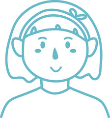 hand drawn cute kids hairstyle