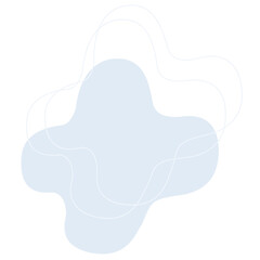 Obraz premium Abstract shape blue blob and line art. 