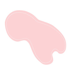 Abstract shape pink blob and line art.	

