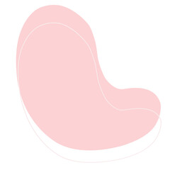 Abstract shape pink blob and line art.	
