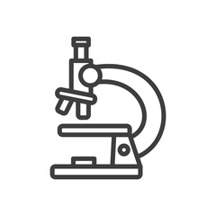 microscope icon vector in linear style