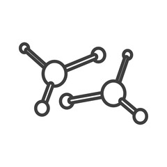molecule icon vector in linear style
