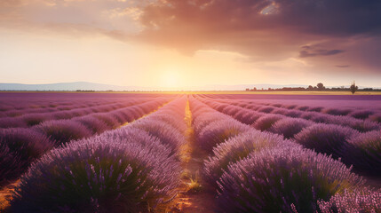 Fototapeta na wymiar field lavender landscape nature flower