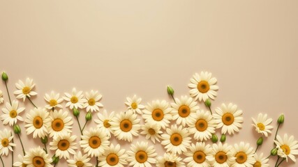 flower on a cream colored set. Creative resource, AI Generated