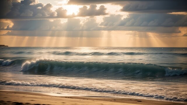 flourish on the beach as a sic . beautiful natural setting at the summer fourthly dimension. Creative resource, AI Generated