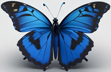 blue butterfly isolated 