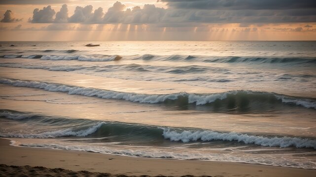 flourish on the beach as a sic . beautiful lifelike preen at the summer fourthly property. Creative resource, AI Generated