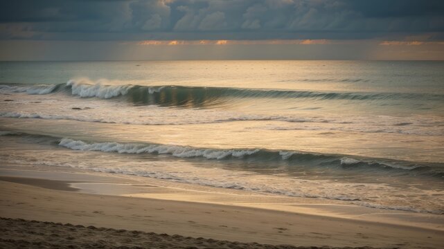 flourish on the beach as a sic . beautiful graphic preen at the summer fourthly space. Creative resource, AI Generated