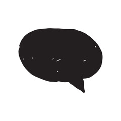 black speech bubble element