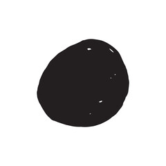 round hand drawn element for copy space