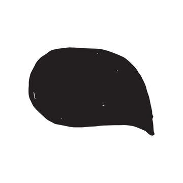 black speech bubble element