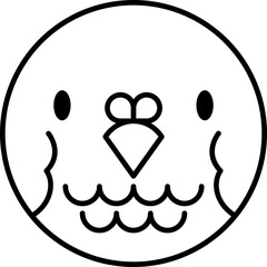 Bird line icon. Animal icon simple style.