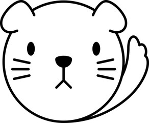 Dog line icon. Animal icon simple style.