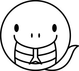 Snake line icon. Animal icon simple style.