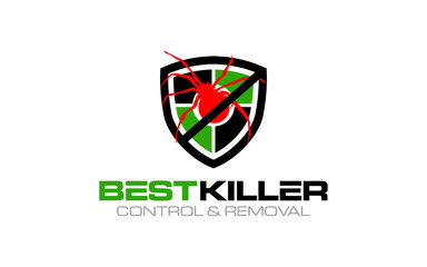 Illustration vector graphic of home pest control and protection company logo design template