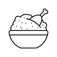 Biryani icon, Vector Stock illustration.