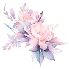 Watercolor Flower Clipart Set, Watercolor Flower Bundle, Watercolor Floral Clipart, Generated by AI