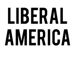 Digital png illustration of liberal america text on transparent background