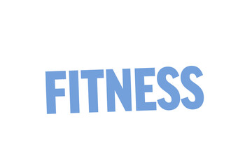 Digital png illustration of fitness text on transparent background