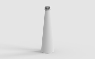 white wine bottle on white background