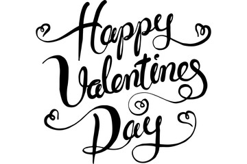 Digital png illustration of happy valentine's day text on transparent background