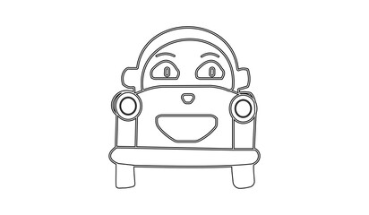 Car vector illustration with cartoon theme isolated on white background