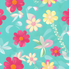 Fototapeta na wymiar Flower seamless pattern. floral abstract background. modern design decoration and digital printing