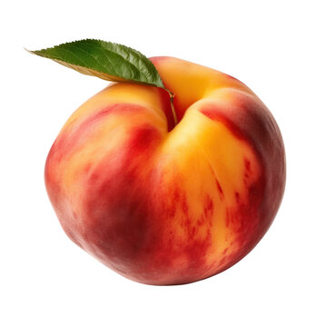 Peach, isolated on transparent background.