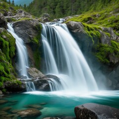 Obraz premium waterfall in the forest