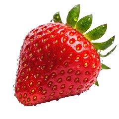 Strawberry, isolated on transparent background.