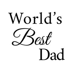 Digital png illustration of world's best dad text on transparent background