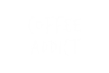 Digital png illustration of coffee addict text on transparent background