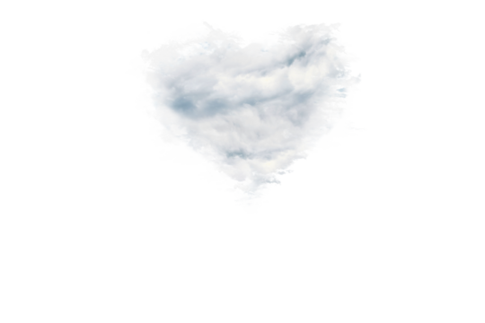 Digital png illustration of heart shaped cloud on transparent background