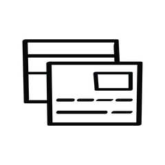 Credit card hand-drawn vector icon
