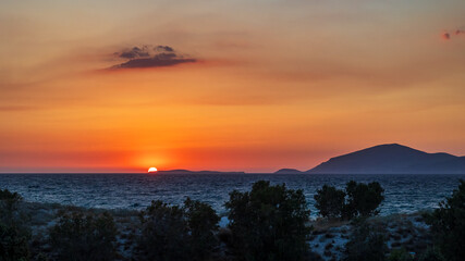 Fototapeta premium sunset at the beach in kos