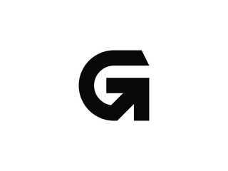 modern and clean letter G with arrow logo design