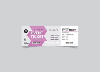 Event Ticket Template Vector file