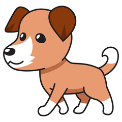 Fototapeta na wymiar Cartoon character cute dog for design.