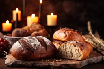 Keuken spatwand met foto  fresh bread  © PinkiePie