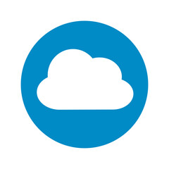 Round sky and cloud icon. Vector.