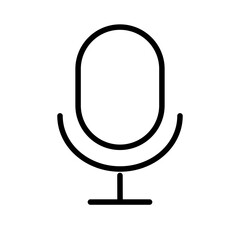 Simple microphone icon. Voice microphone. Sound. Vector.